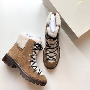 Marc Fisher Capell Shearling Cuff Boots